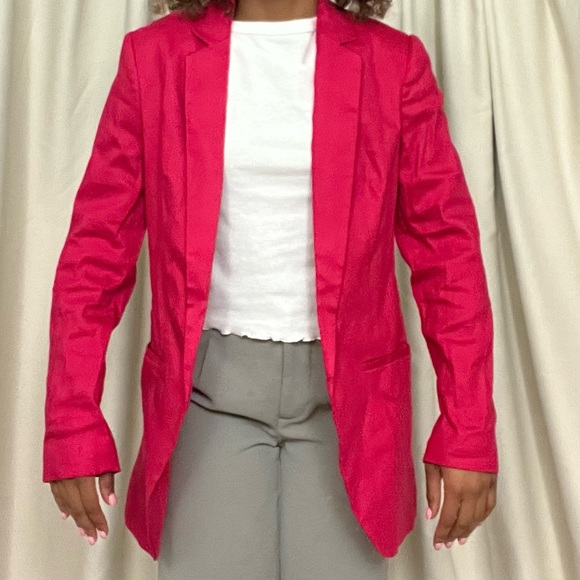 Express Jackets & Coats Pink Blazer Jacket Express Suit Jacket
